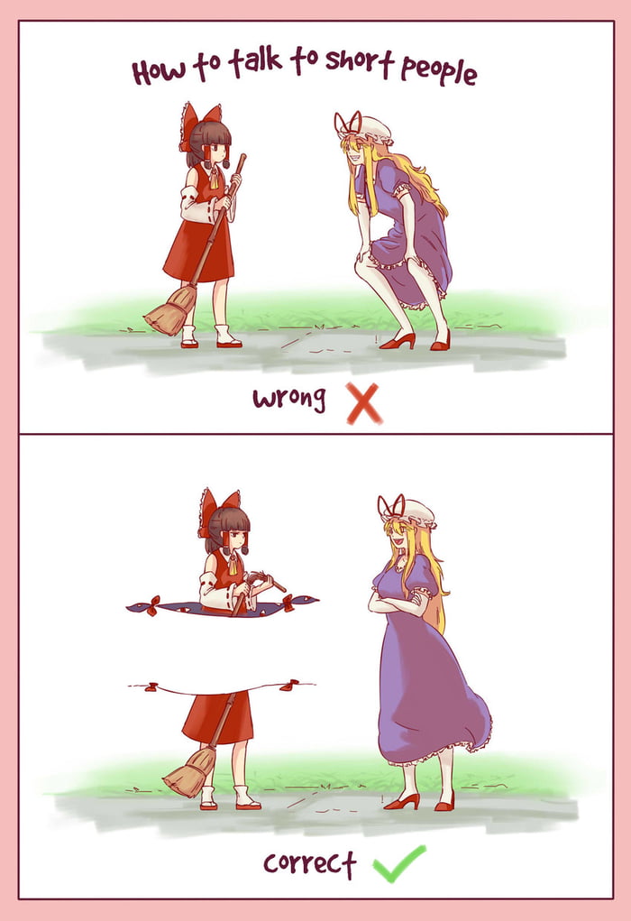 How To Talk To Short People Touhou Style 9gag