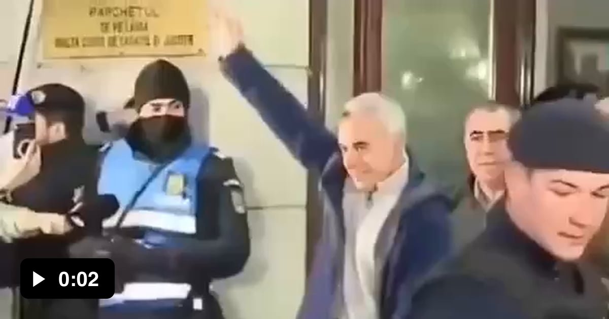 Arrested Pro-russian Romanian candidate saying hello to his rabble ...