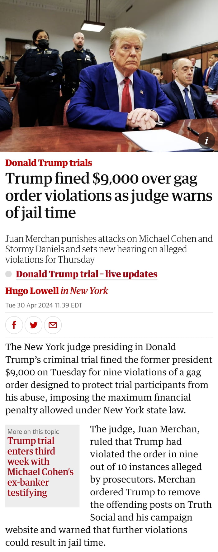 Would be wild if he got jail time over truthsocial posts and funny - 9GAG
