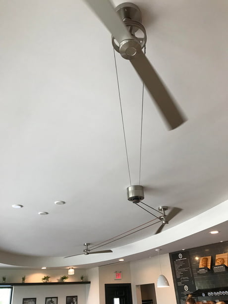 These Three Ceiling Fans Work On A Single Motor 9gag