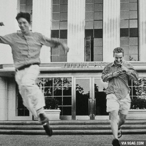 Wes Anderson and Owen Wilson exiting Columbia Pictures offices after ...