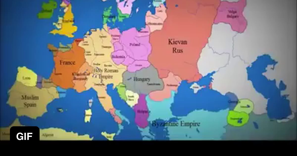 Watch as 1000 years of European borders change (3min) - 9GAG