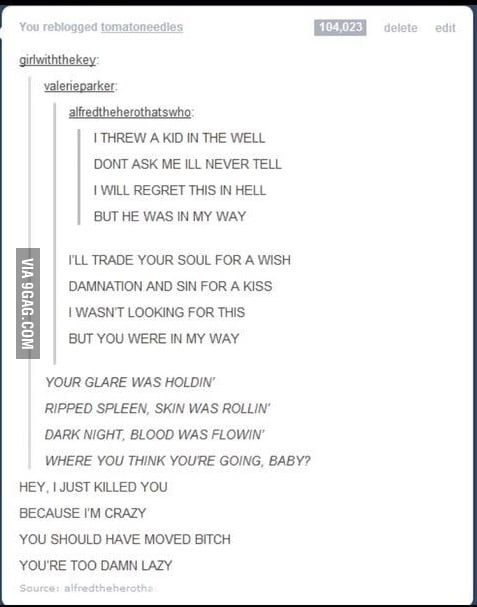 An Evil Twist to the song Call Me Maybe - 9GAG