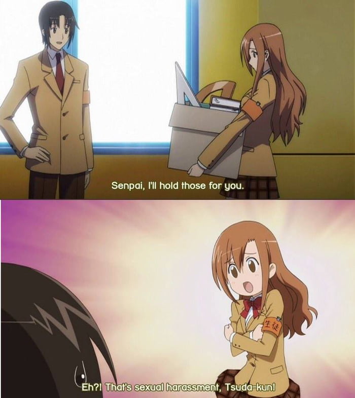 Meme divertido anime seitokai yakuindomo humor de parejas shino