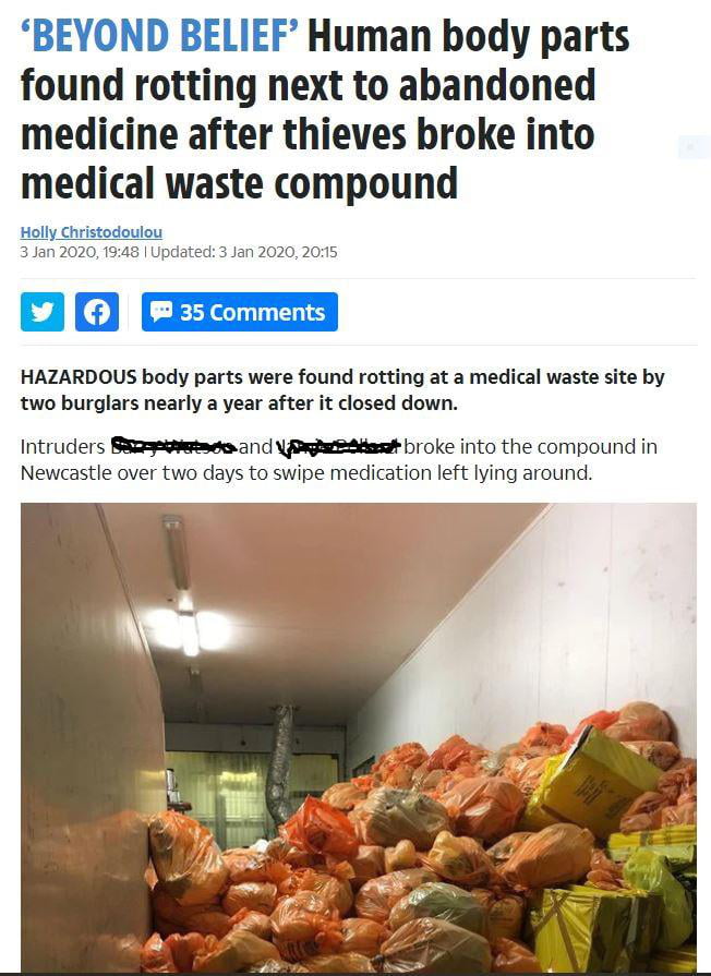 Thieves Break Into Medical Waste Compound And Had To Undergo Decontamination 9gag