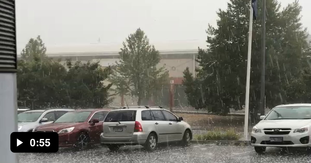 Just a bit of hail in Canberra, Australia. The size of golf balls ...