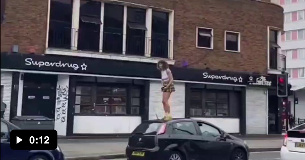 Foolish woman jumps on car in traffic and owner was taking none of it ...