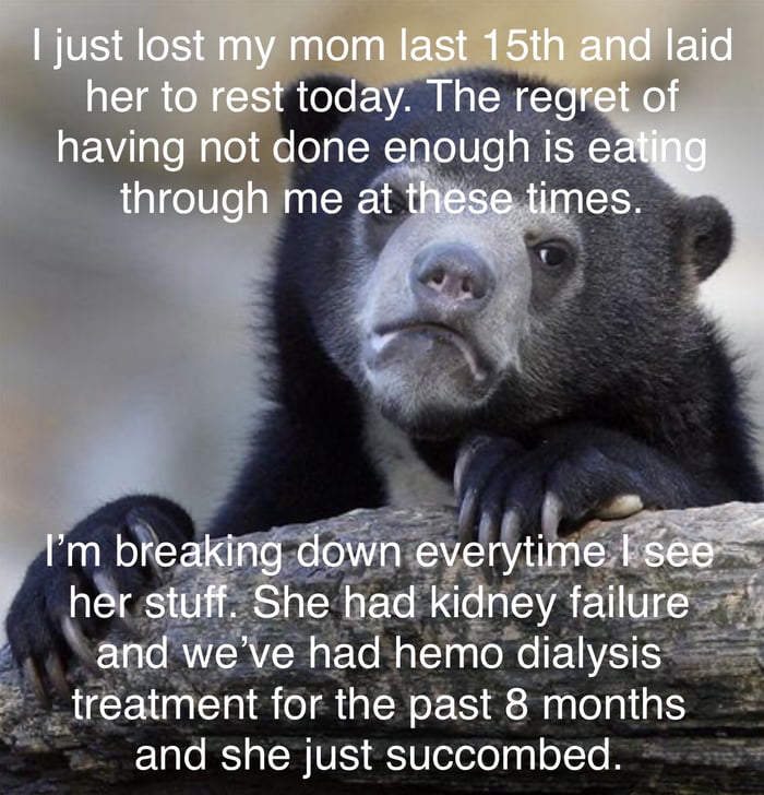 Please do share how you’re coping through a loss of a mom :’( - 9GAG
