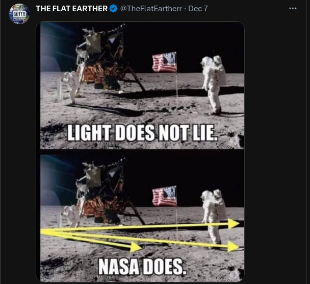 Someone seems not to understand how light works. 9GAG