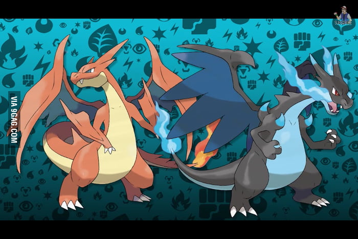 I present: Mega Charizard Y and Mega Charizard X! - 9GAG