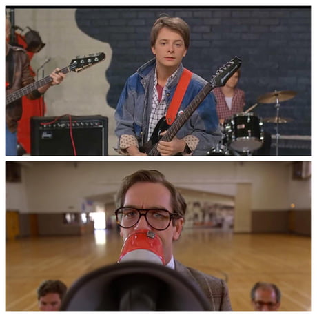 In Back To The Future When Marty Auditions For The School Dance