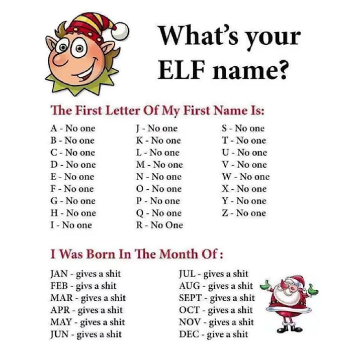 Accurate Elf names! - 9GAG