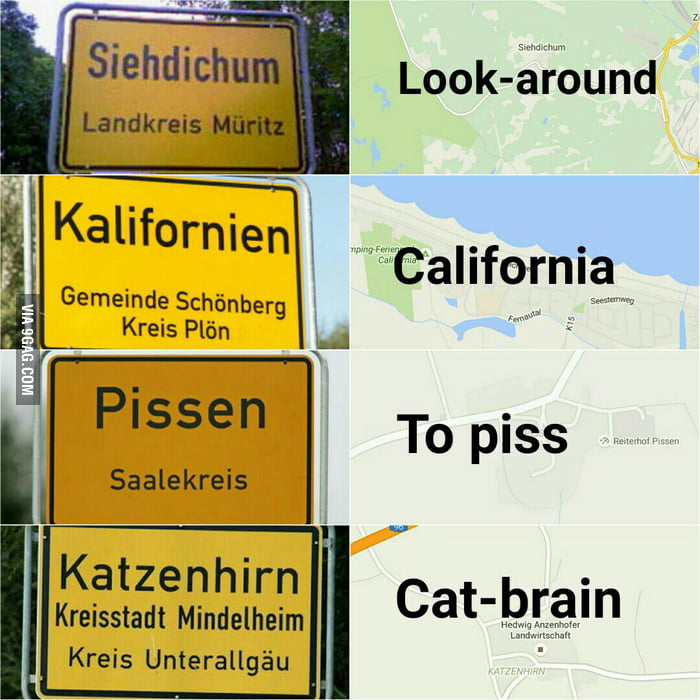 Just A Few Weird German City names 9GAG