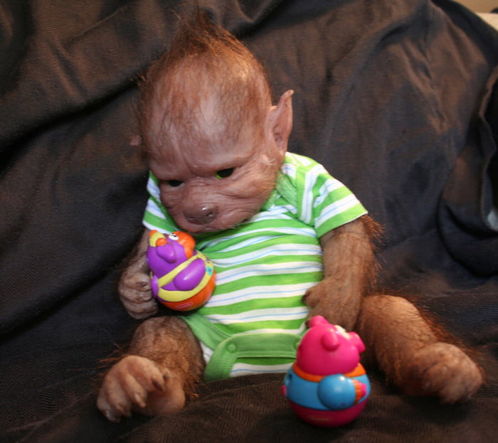 silicone werewolf baby