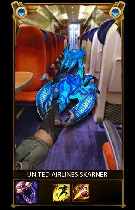 New Skarner Skin Announced Sponsored By United Airlines 9gag