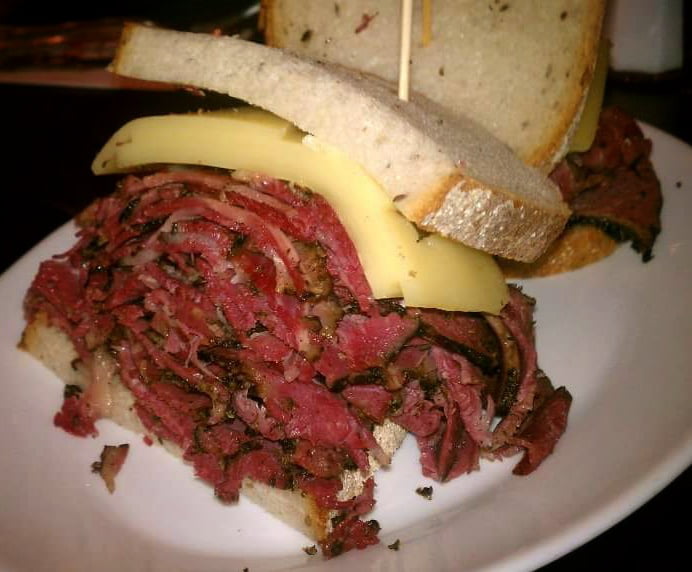(my wife at half of) this pastrami sandwich 9GAG