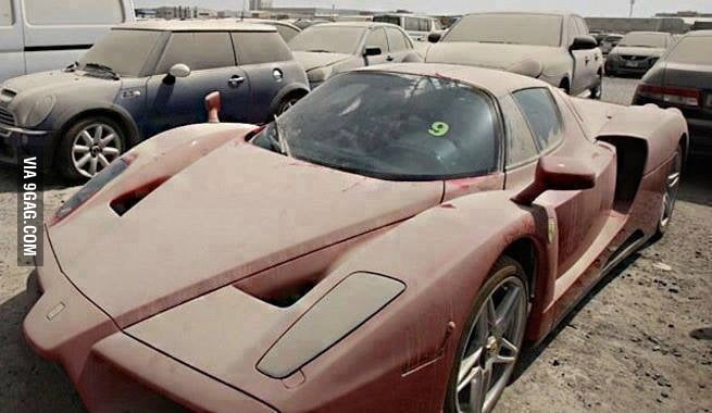 Abandoned cars in Dubai 9GAG