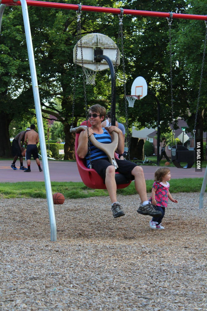 Adult sized baby swings. They are f**king magical. 9GAG
