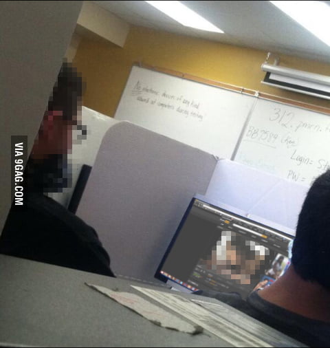Some Kid Watching Porn in Class - 9GAG