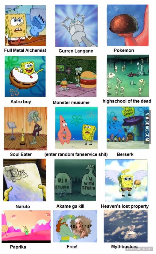 Spongebob = Best Anime - 9GAG