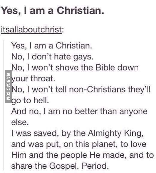 Yes I am a Christian... That doesn't mean I should be attacked for my ...