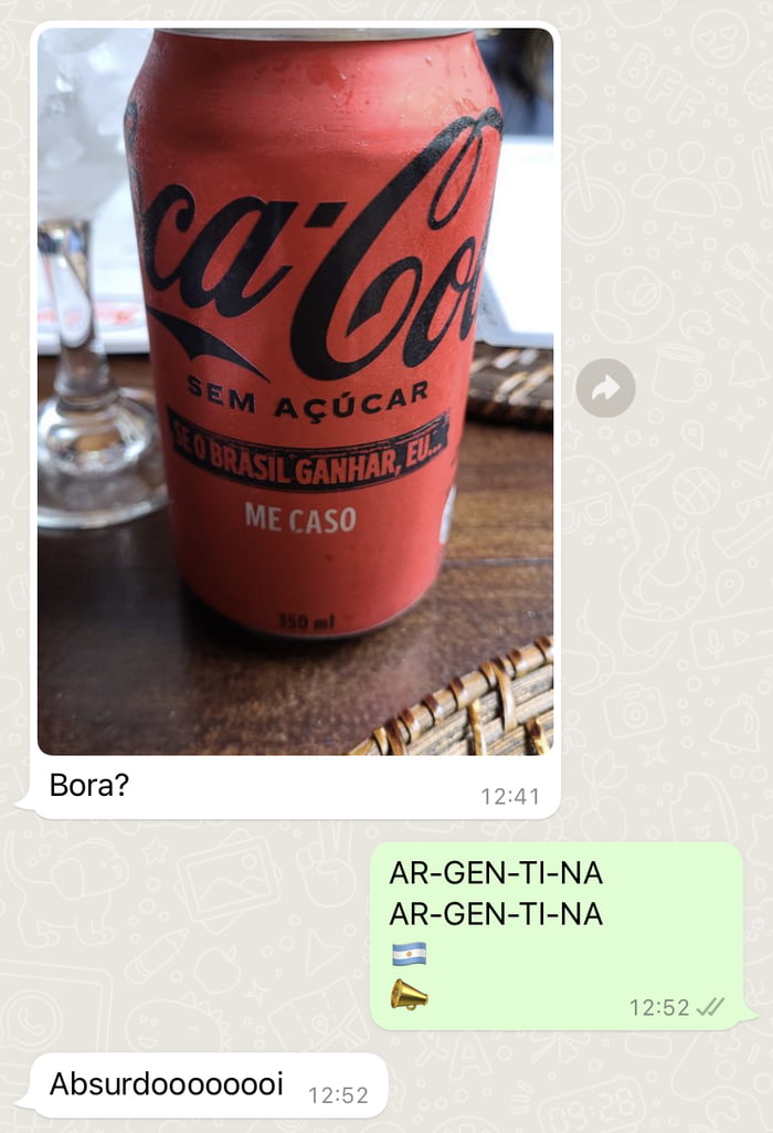 GF: sends pic of coke can that says ‘if Brazil wins I will… GET MARRIED ...