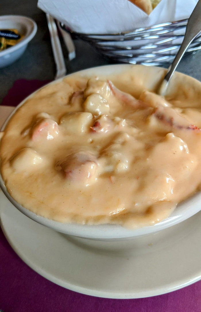 Seafood (lobster, scallops, shrimp) Bisque 9GAG