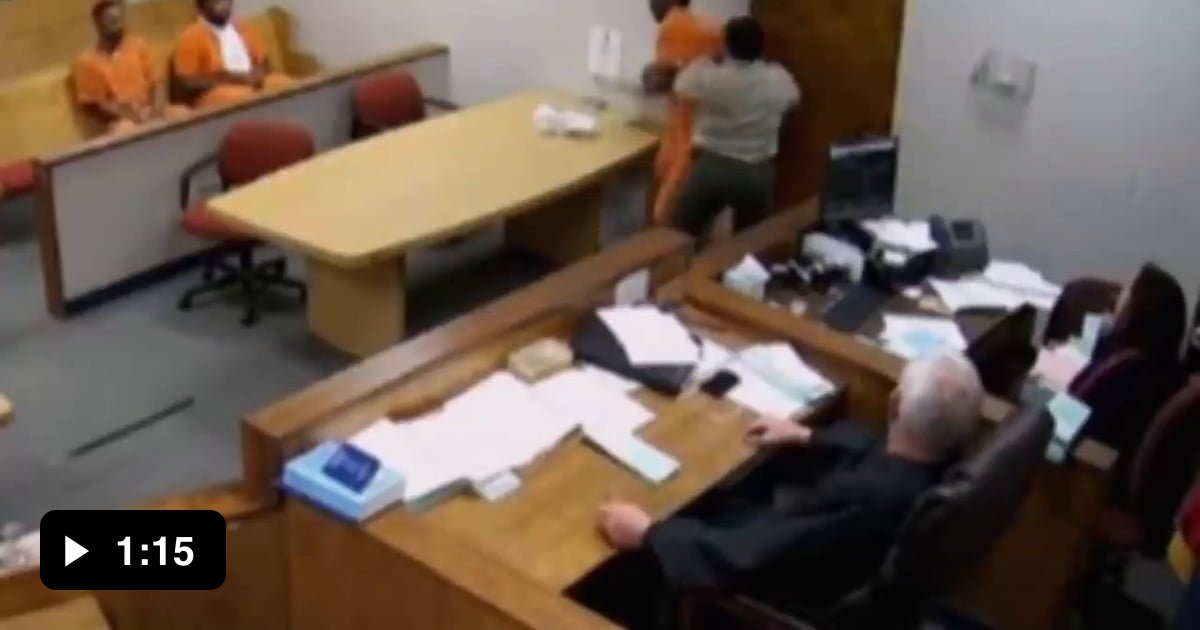 Judge PINS ANGRY Defendant Destroying Courtroom. 9GAG