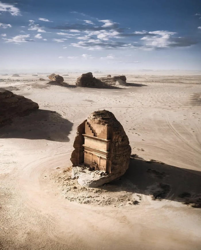 The Tomb Of Qasr Al Farid In A Remote Part Of The Saudi Arabian Desert