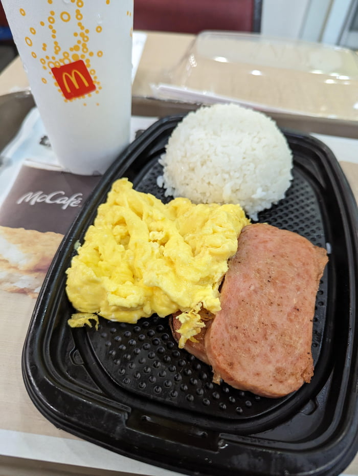 Spam, egg, and rice "McAiga" breakfast from a Samoan McDonald's 9GAG