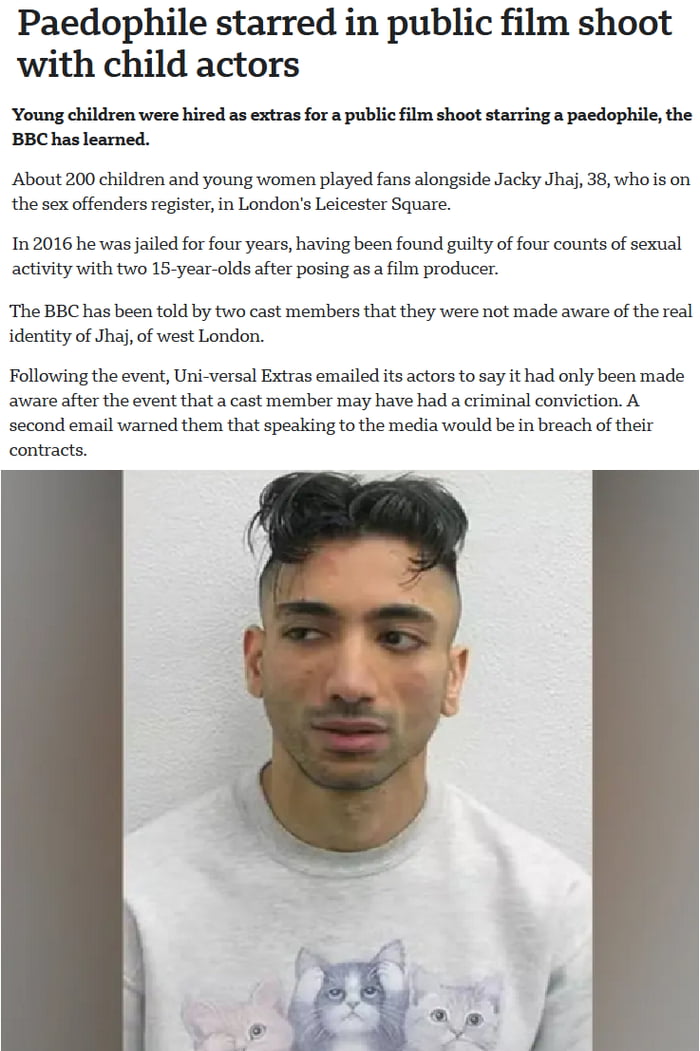 Talent agencies do zero background checks apparently... hopefully by ...