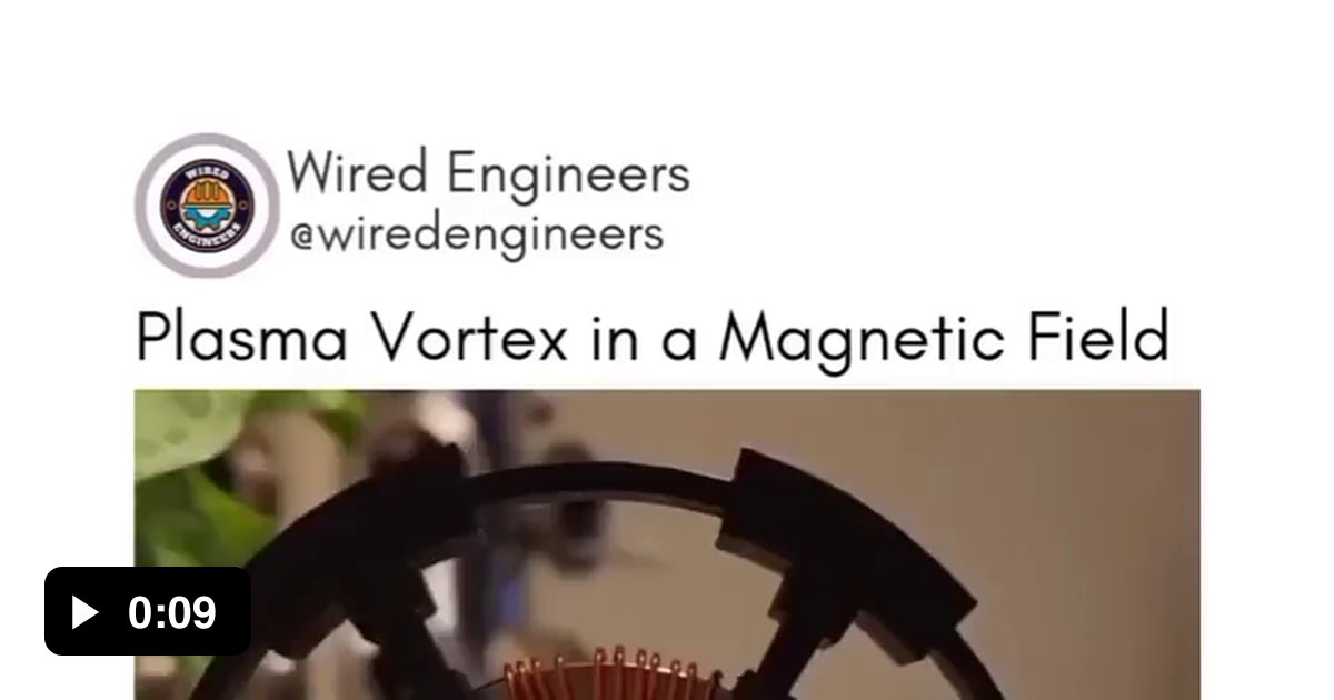 A Plasma Vortex In A Magnetic Field Is A Phenomenon Where Electrically