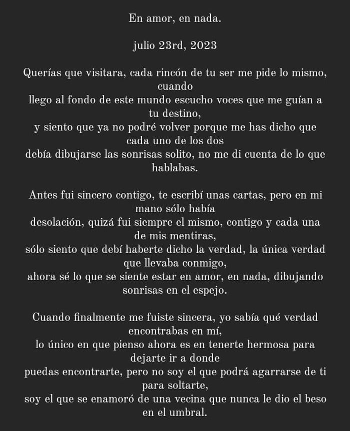 En amor, en nada. - Poesía - 9GAG