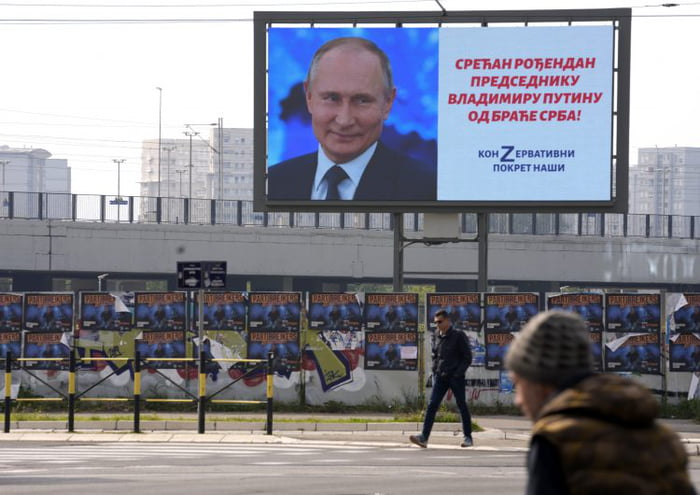 Happy birthday Putin billboard in Belgrade, from Serbian brothers - 9GAG