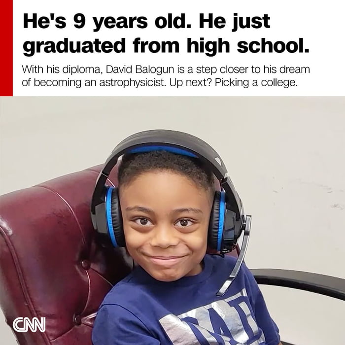 9 Year Old Recently Graduated from High School 9GAG