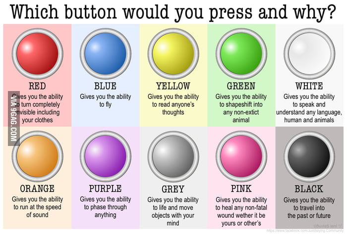 Which button would you press? - 9GAG