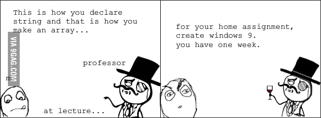Learning programming in university - 9GAG