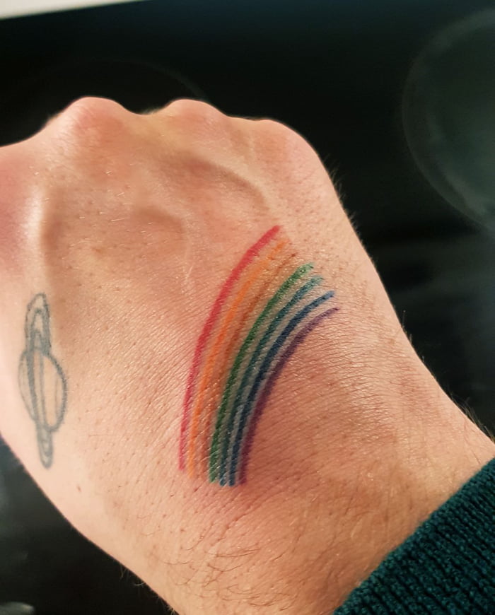 gay pride flag tattoos