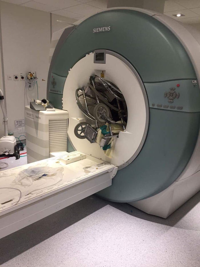 Wheelchair too close to MRI machine - 9GAG