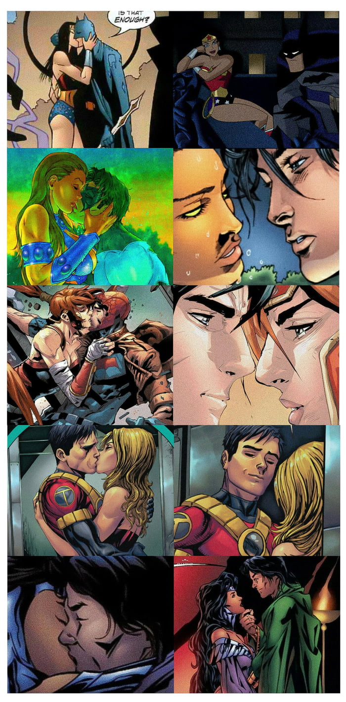 The Batboys And Their Superpowered Girlfriends Batman And Wonder Woman Nightwing And Starfire 5370