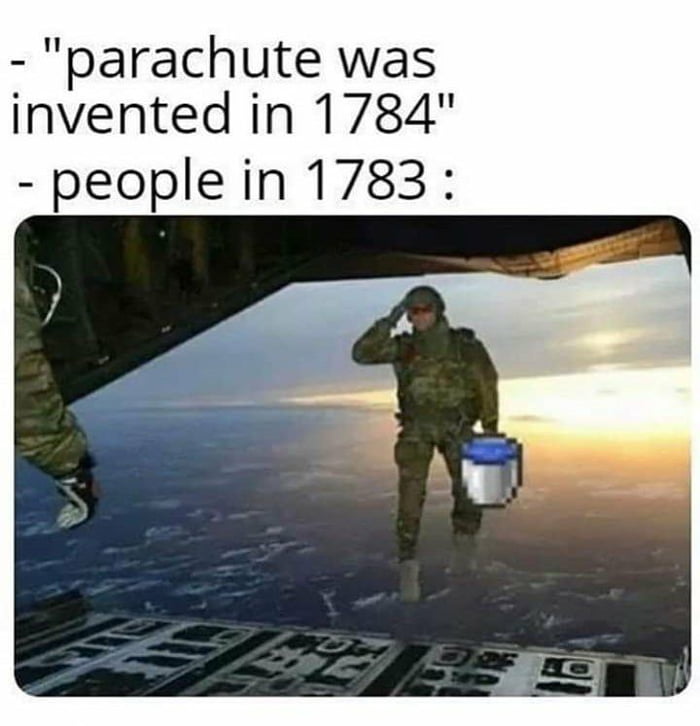 Это птица? Это самолет? Нет, это человек без парашюта в 1783 году.