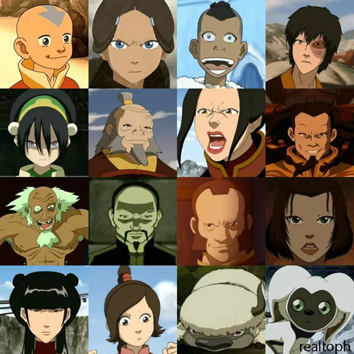 ATLA characters without eyebrows - 9GAG