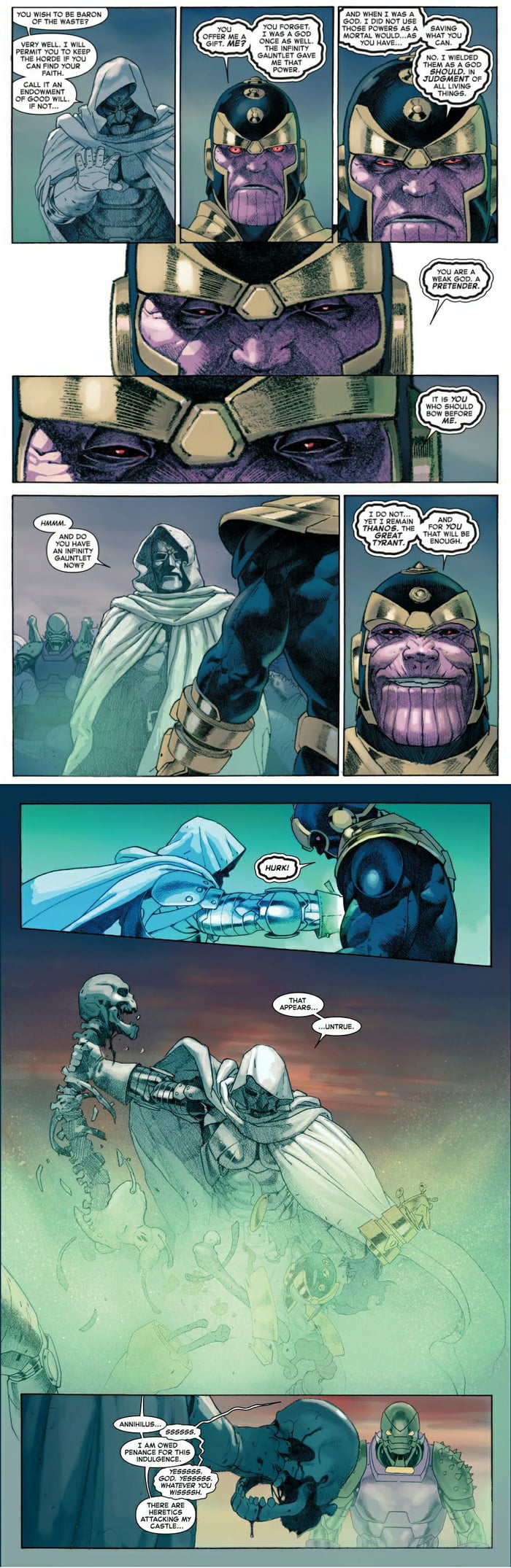 Victor Von Doom Is Way More Badass Than Thanos Drdoomthanos 9gag 