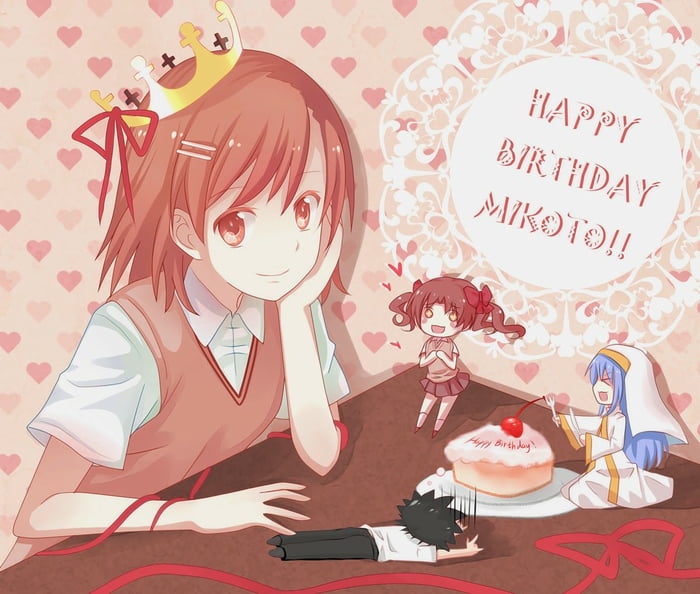 Аниме картинки с днем рождения Happy Birthday Mikoto!! - 9GAG