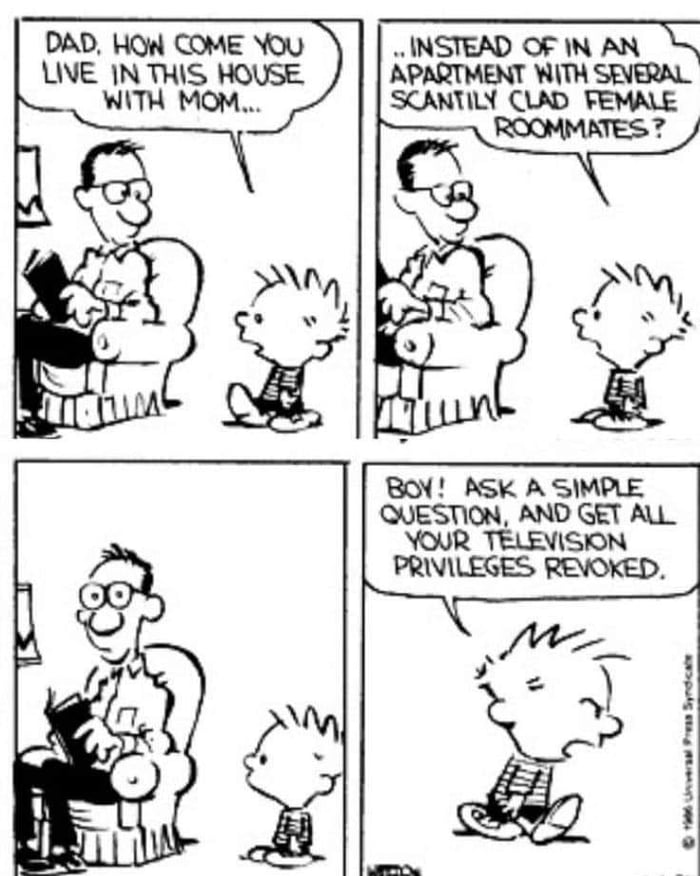 Calvin asks the real questions - 9GAG