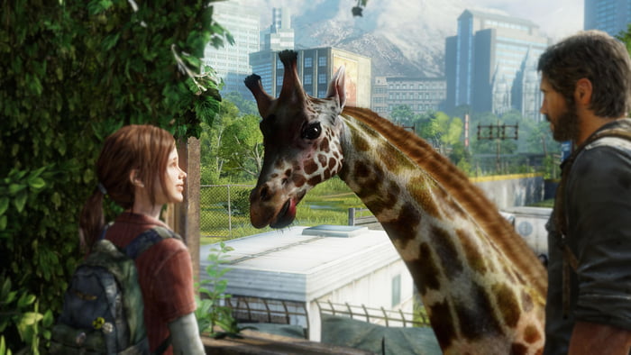 Here's a photogenic giraffe to commemorate me finishing the last of us ...