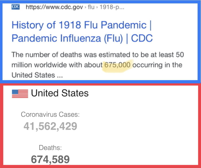USA reaches same number of deaths from Covid as from 1918 Flu Pandemic ...
