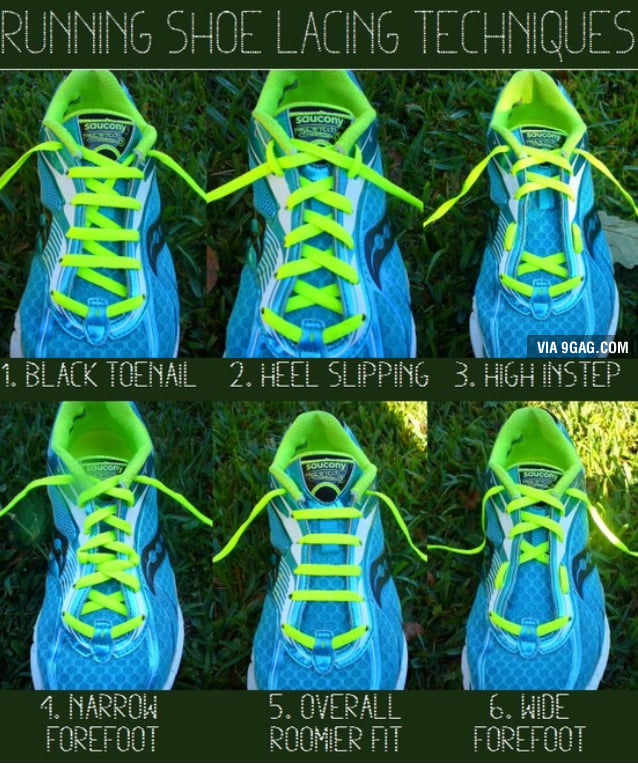 How to lace your running shoes - 9GAG