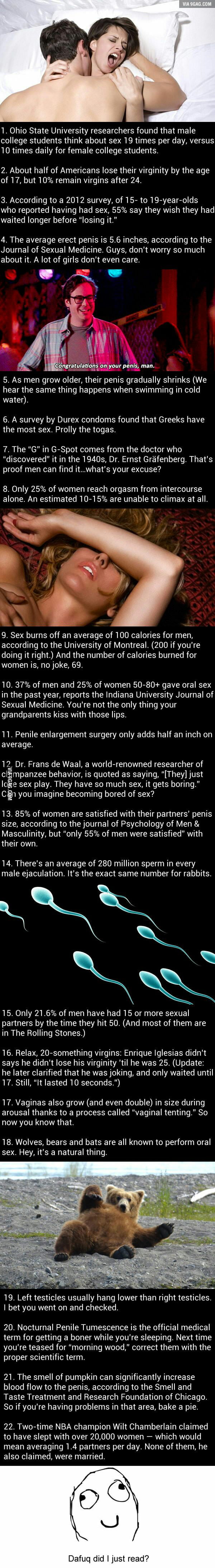 Interesting facts about sex - 9GAG