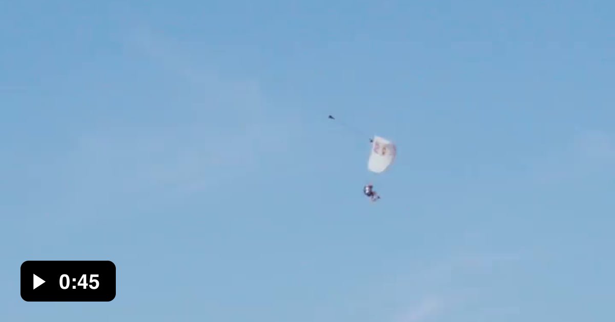 Parachuting into the perfect wave - 9GAG